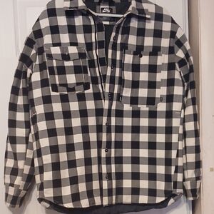 Nike SBNike Men's Black and White Plaid Shirt Jacket